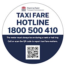 A new sticker will be displayed in taxis across NSW to allow people to dob in dodgy drivers.