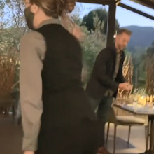 Gennica Cochran waitress with Michael Lofthouse.