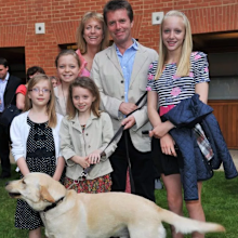 Nicky Campbell with his family.