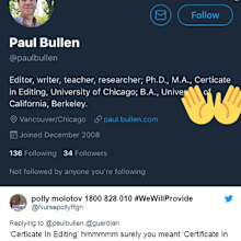 Paul's profile