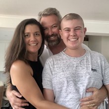 Isaac with parents