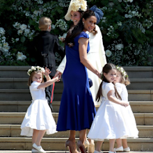 Jessica with her daughter Ivy who was a flower girl at the royal wedding