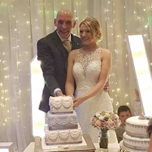The couple on their wedding day.