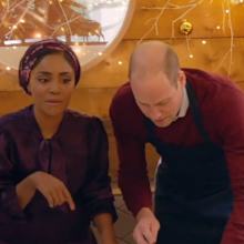Prince William was caught cheating during a tricky step.