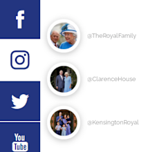 Social media accounts as displayed on the British royal's official website.