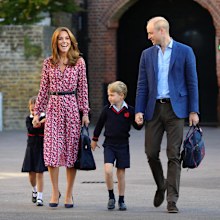 Princess Charlotte on her first day of school.