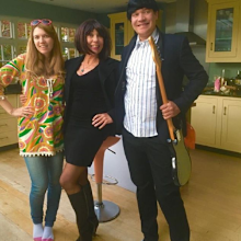 Lette with her children Georgie, 27, and Julius, 29.