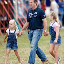 Phillips with his children Savannah, 10, and Isla, nine.
