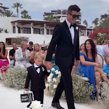 Robin Thicke walked down the aisle with his and April Geary's son