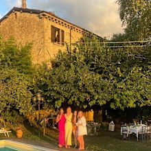 Bronte Campbell in Tuscany with friends