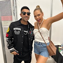 Millie Ford poses backstage at the R'n'B Fridayz live event.