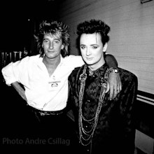 Throwback photo of Boy George and Rod Stewart