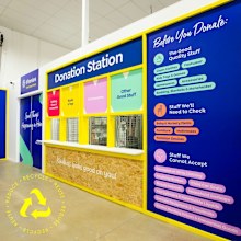A donation station inside a Vinnies location.
