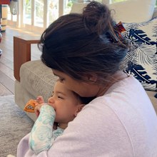 Nick Jonas his wife, Priyanka Chopra Jonas and their daughter Malti Marie Jonas.