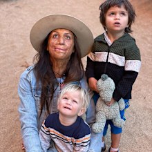 Turia Pitt and her two sons, Hakavai and Rahiti