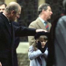 Prince Philip with a young Princess Eugenie in a flashback photo shared by the royal following her grandfather's death