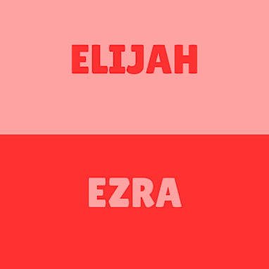 Elijah and Ezra