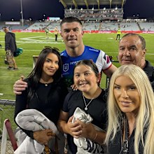 Kayla Fenech with her partner Bradman Best and her parents