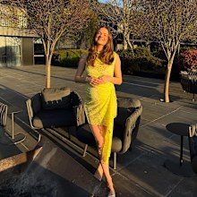 Laura Henshaw pregnant with her first child