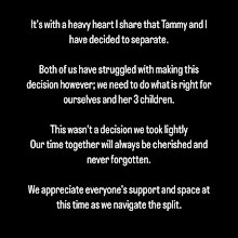 Matt Zukowski divorce statement