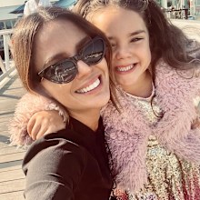 Jodi Anasta with daughter Aleeia