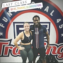 kristine finishes up at F45 training glenmore park
