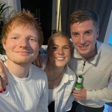 Ed Sheeran, Brooke Warne and Alex Heath