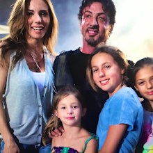 Sylvester Stallone also posted this throwback with the couple's daughters.