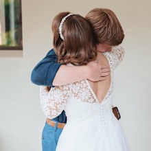 Bindi Irwin and Robert Irwin share sweet moment on her wedding day.