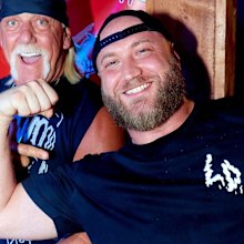 Nick Hogan with dad Hulk Hogan