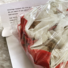 David was left touched after his neighbour's made him and his children vegan muffins.