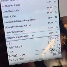 The private chef's total came to US$956 for the sundae ingredients alone.