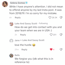 Selena Gomez addressed the Balenciaga controversy in the comments of her TikTok