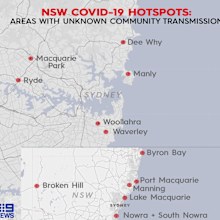 The 13 locations NSW Health pinpointed as areas where community transmission of coronavirus was worrying.