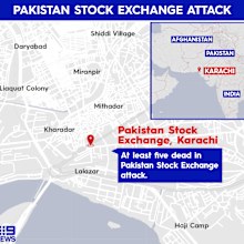 Pakistan Stock Exchange attack map