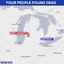  Map showing the property in Kent County, Michigan where four people have reportedly been found shot dead.