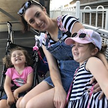 After having her second daughter Sydney, two, Sam became practically housebound due to her ulcerative colitis bowel disease