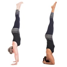 Yoga handstand and headstand