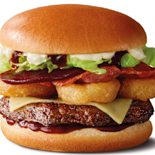 McDonald's Aussie Angus burger.