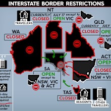 How Australia's state and territory borders are closed and open, depending on where you live.