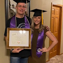 Dad surprises daughter with degree after secretly attending the same uni