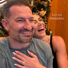 Stephanie Rice and her fiance Mark Lassey