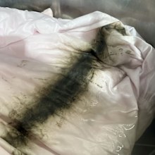 Dress Hire AU reveals dirtied and ripped garments from rental returns.