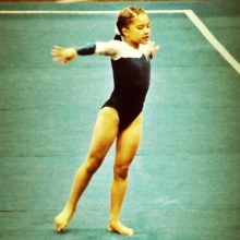 Kiana Elliott as a young gymnast.