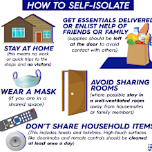 Tips for self-isolation as the coronavirus spreads.