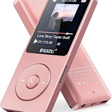 RUIZU 64GB MP3 Player with Bluetooth 5.3, 30gram, Portable Music Player for Sports Running, FM Radio, Voice Recorder, Equliazer, 80H Digital Audio Shuffle Playback, Support 128GB Micro SD Card, Pink