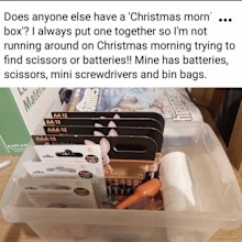 Mum shares clever Christmas morning box idea