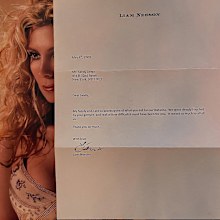 Sandy Linter Liam Neeson letter