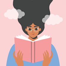 Woman reading a book