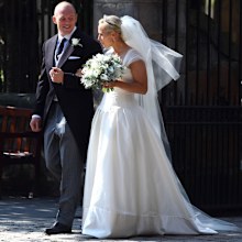 Mike Tindall and Zara Phillips on their wedding day in 2011.